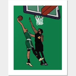 Jayson Tatum Dunks On Jarrett Allen Posters and Art